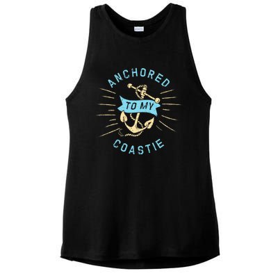 Coastie Wife Us Coast Guard Uscg Meaningful Gift Anchored To Gift Ladies PosiCharge Tri-Blend Wicking Tank