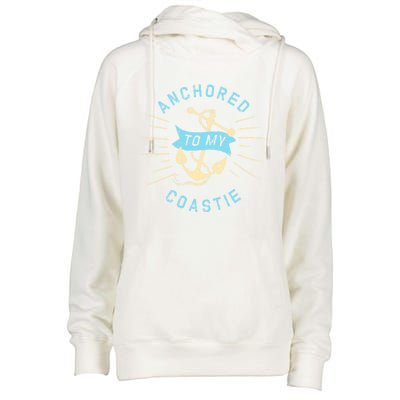 Coastie Wife Us Coast Guard Uscg Meaningful Gift Anchored To Gift Womens Funnel Neck Pullover Hood