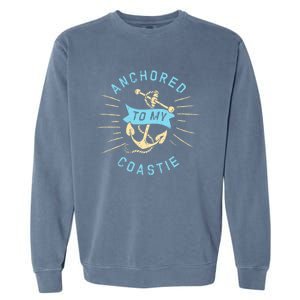 Coastie Wife Us Coast Guard Uscg Meaningful Gift Anchored To Gift Garment-Dyed Sweatshirt