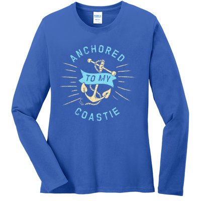 Coastie Wife Us Coast Guard Uscg Meaningful Gift Anchored To Gift Ladies Long Sleeve Shirt