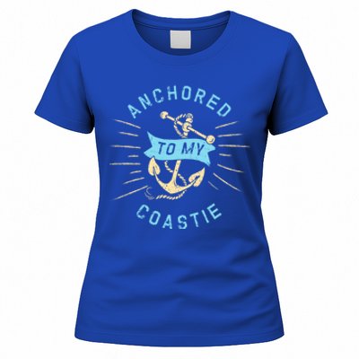 Coastie Wife Us Coast Guard Uscg Meaningful Gift Anchored To Gift Women's T-Shirt