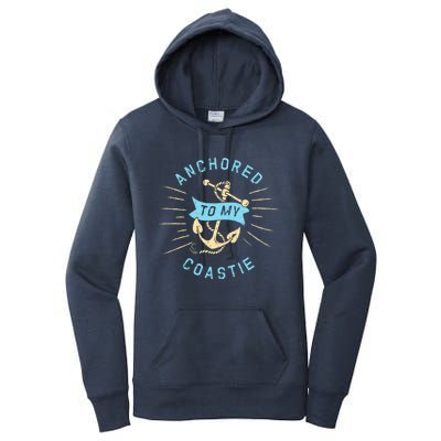 Coastie Wife Us Coast Guard Uscg Meaningful Gift Anchored To Gift Women's Pullover Hoodie