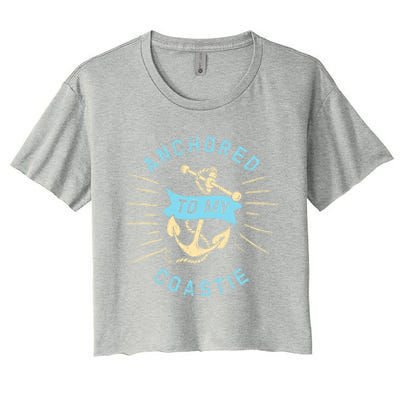 Coastie Wife Us Coast Guard Uscg Meaningful Gift Anchored To Gift Women's Crop Top Tee