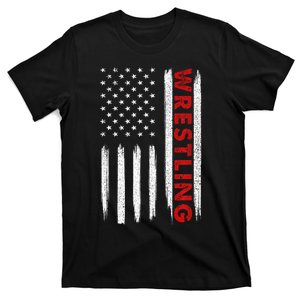 Cool Wrestling USA Design For Men Women Wrestling Coach T-Shirt