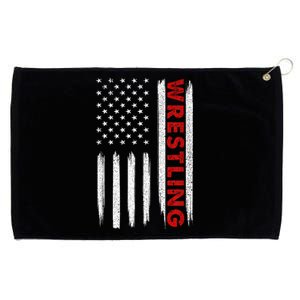 Cool Wrestling USA Design For Men Women Wrestling Coach Grommeted Golf Towel