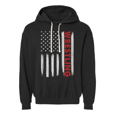 Cool Wrestling Usa Design For Women Wrestling Coach Garment-Dyed Fleece Hoodie