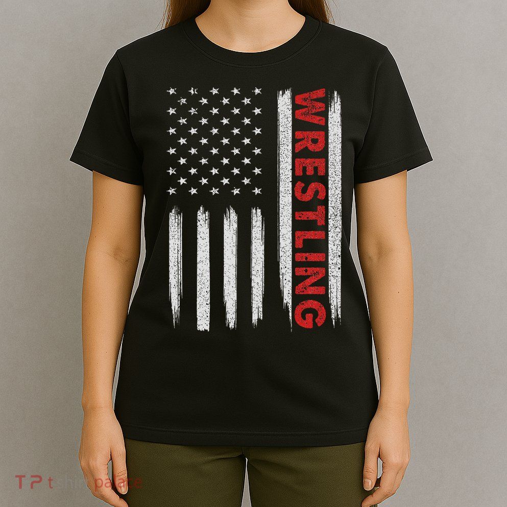 Cool Wrestling Usa Design For Women Wrestling Coach T-Shirt