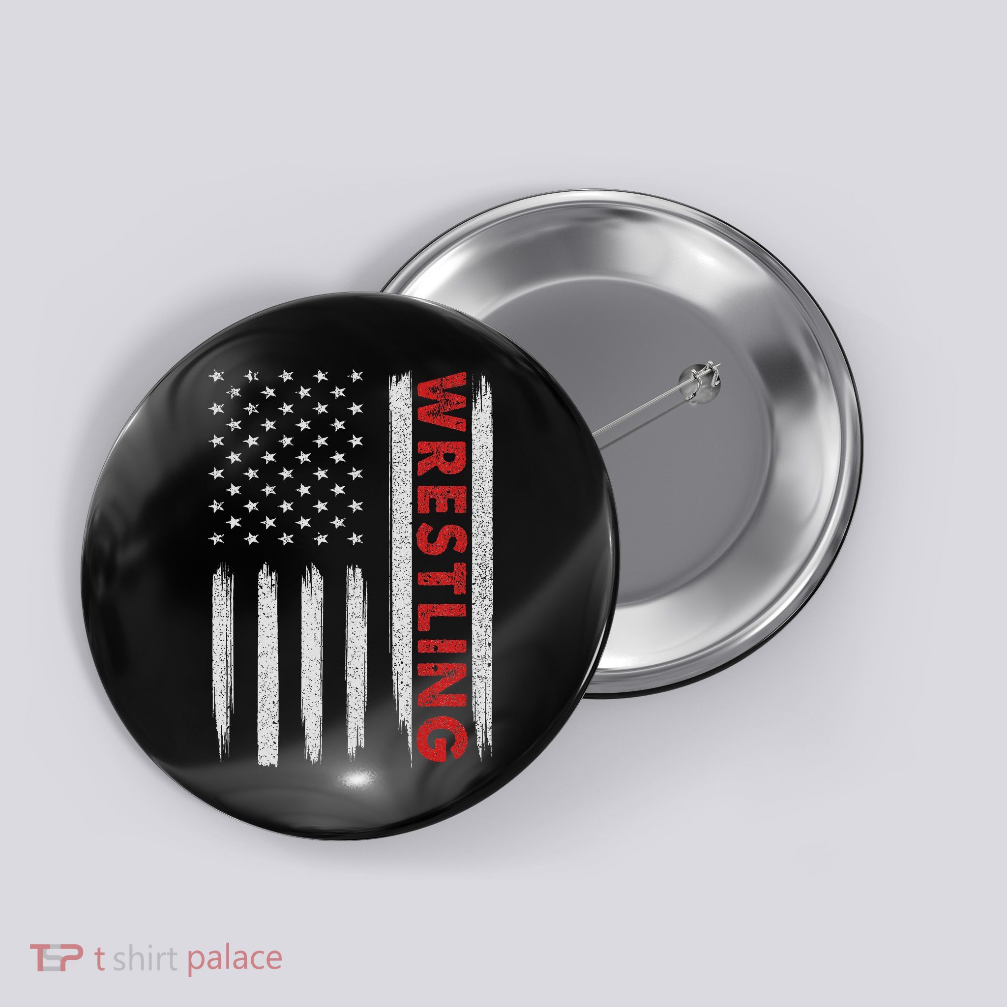 Cool Wrestling Usa Design For Women Wrestling Coach Button