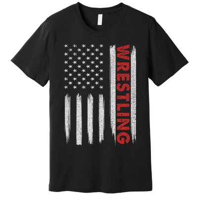Cool Wrestling Usa Design For Women Wrestling Coach Premium T-Shirt