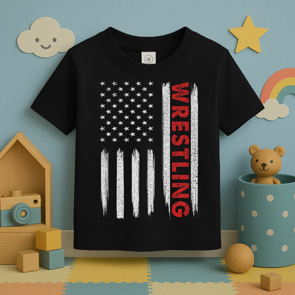 Cool Wrestling Usa Design For Women Wrestling Coach Toddler T-Shirt