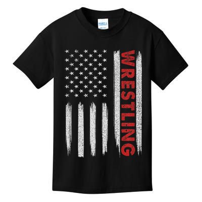 Cool Wrestling Usa Design For Women Wrestling Coach Kids T-Shirt