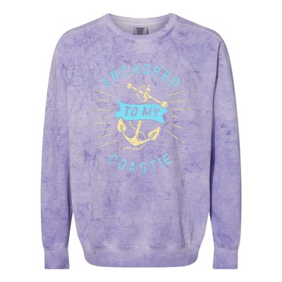 Coastie Wife Us Coast Guard Uscg Anchored To Colorblast Crewneck Sweatshirt