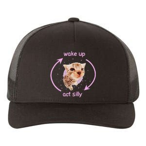 Cats Wake Up Act Silly Cat Meme Certified Freak Funny Yupoong Adult 5-Panel Trucker Hat