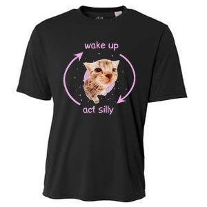 Cats Wake Up Act Silly Cat Meme Certified Freak Funny Cooling Performance Crew T-Shirt