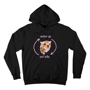 Cats Wake Up Act Silly Cat Meme Certified Freak Funny Hoodie