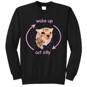 Cats Wake Up Act Silly Cat Meme Certified Freak Funny Sweatshirt