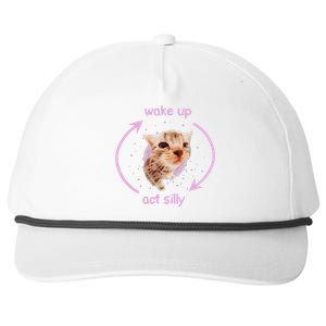 Cats Wake Up Act Silly Cat Meme Certified Freak Funny Snapback Five-Panel Rope Hat