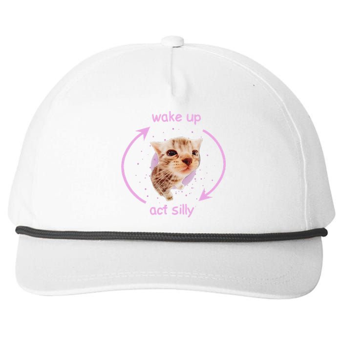 Cats Wake Up Act Silly Cat Meme Certified Freak Funny Snapback Five-Panel Rope Hat