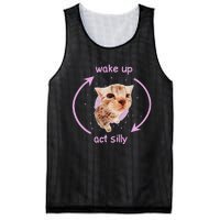 Cats Wake Up Act Silly Cat Meme Certified Freak Funny Mesh Reversible Basketball Jersey Tank