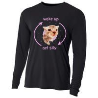 Cats Wake Up Act Silly Cat Meme Certified Freak Funny Cooling Performance Long Sleeve Crew