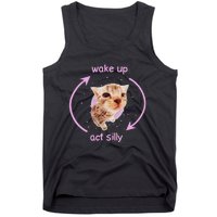 Cats Wake Up Act Silly Cat Meme Certified Freak Funny Tank Top