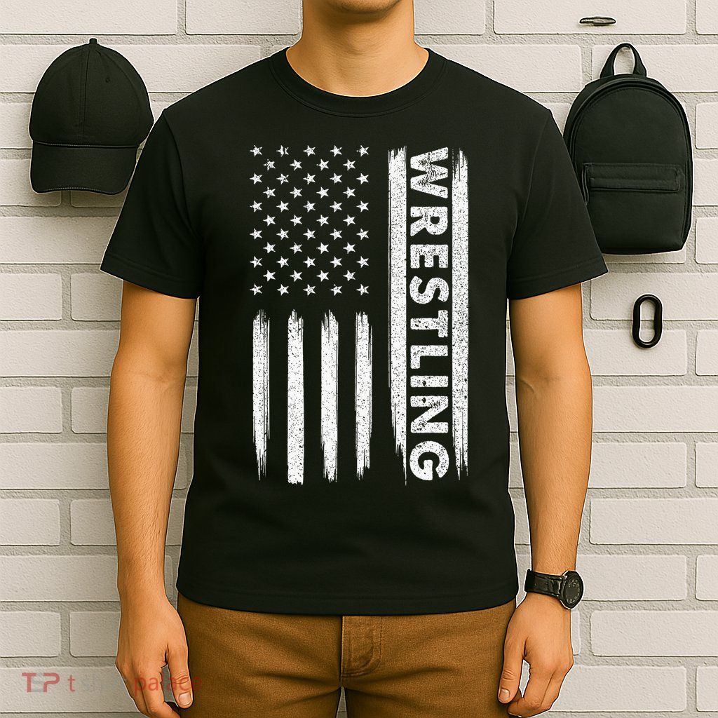 Cool Wrestling Usa Design Wrestling Coach T-Shirt