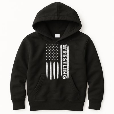 Cool Wrestling Usa Design Wrestling Coach Kids Hoodie