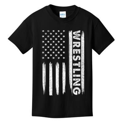 Cool Wrestling Usa Design Wrestling Coach Kids T-Shirt