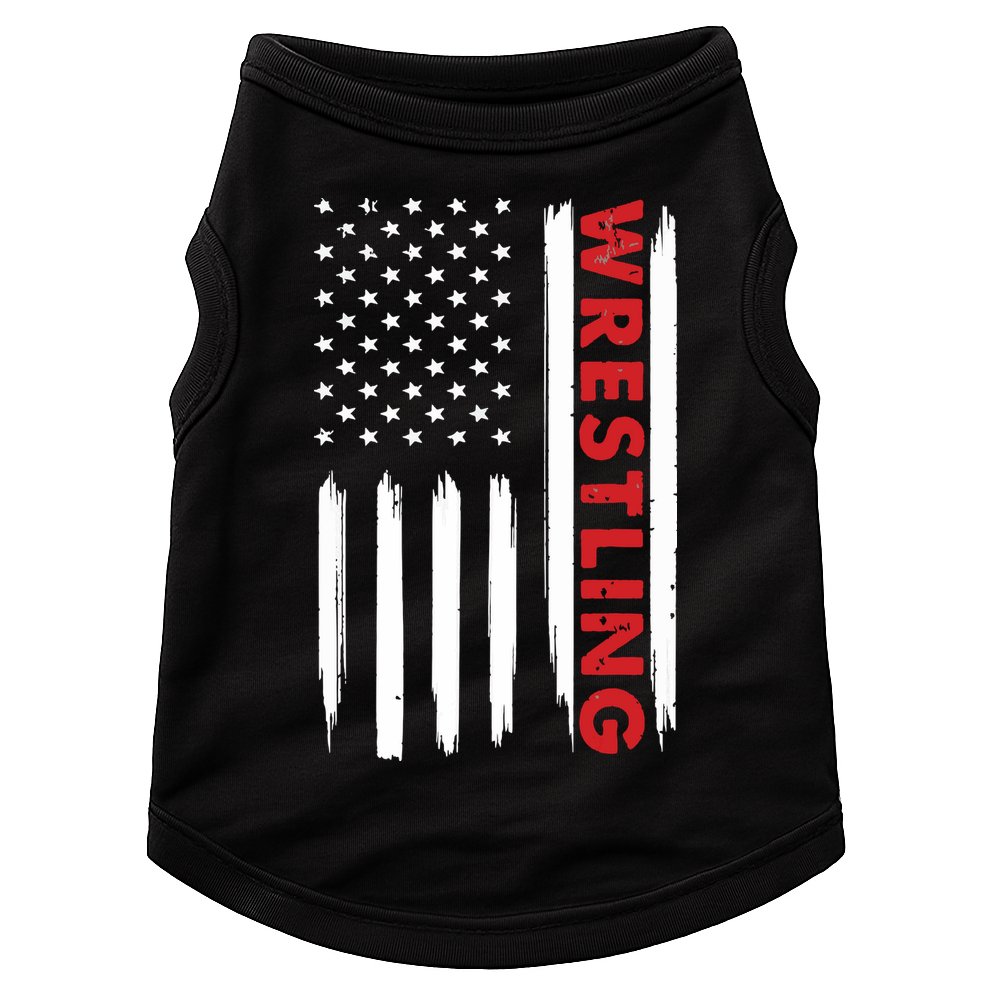 Cool Wrestling USA Design For Wrestling Coach Doggie Tank