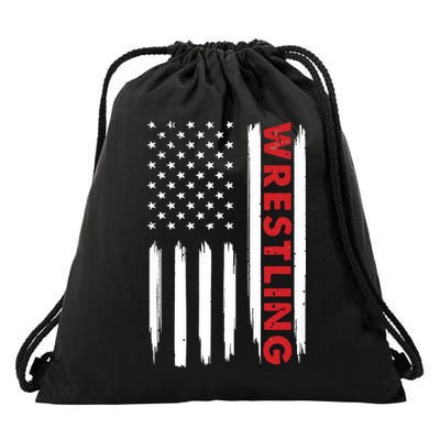 Cool Wrestling USA Design For Wrestling Coach Drawstring Bag