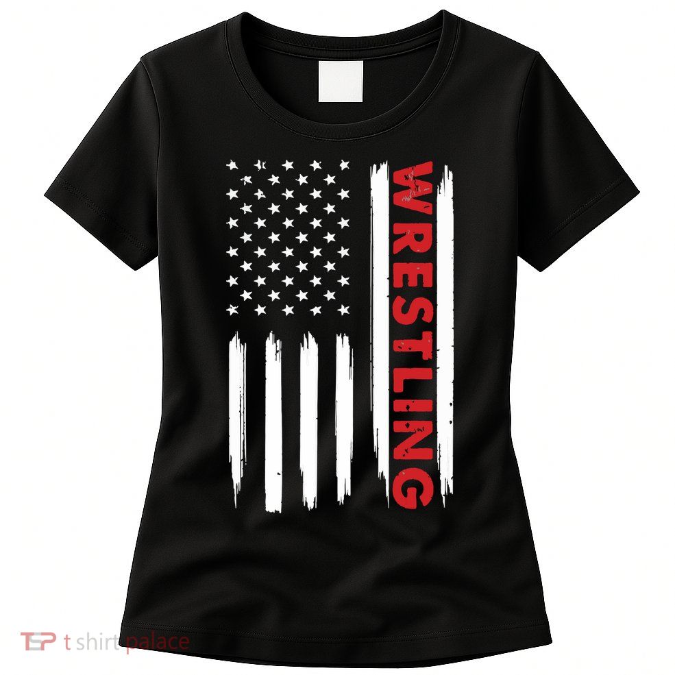 Cool Wrestling USA Design For Wrestling Coach Womens T-Shirt