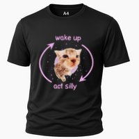 Cats Wake Up Act Silly Cat Meme Certified Freak Funny Cooling Performance Crew T-Shirt