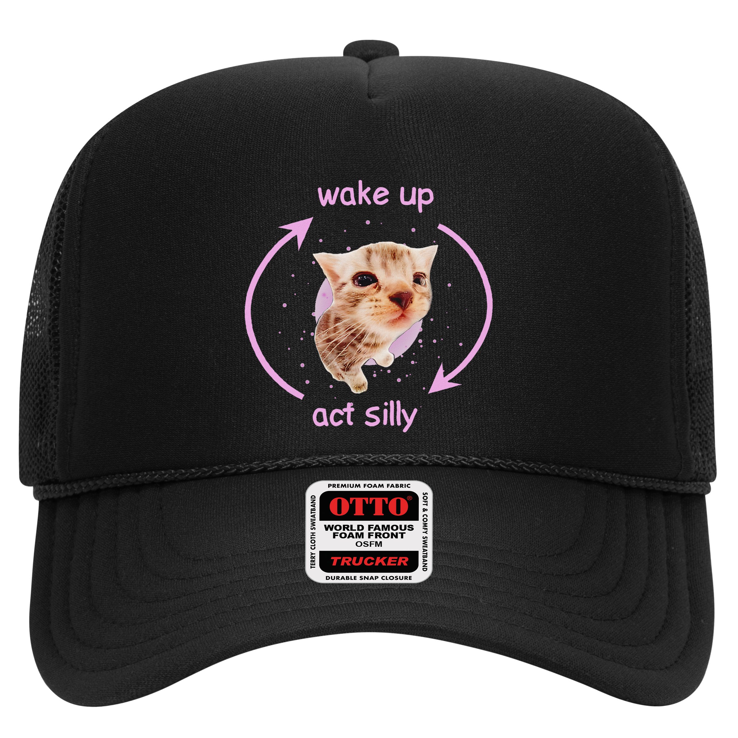 Cats Wake Up Act Silly Cat Meme Certified Freak Funny Hat