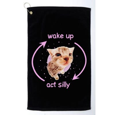 Cats Wake Up Act Silly Cat Meme Certified Freak Funny Golf Towel