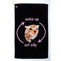 Cats Wake Up Act Silly Cat Meme Certified Freak Funny Golf Towel
