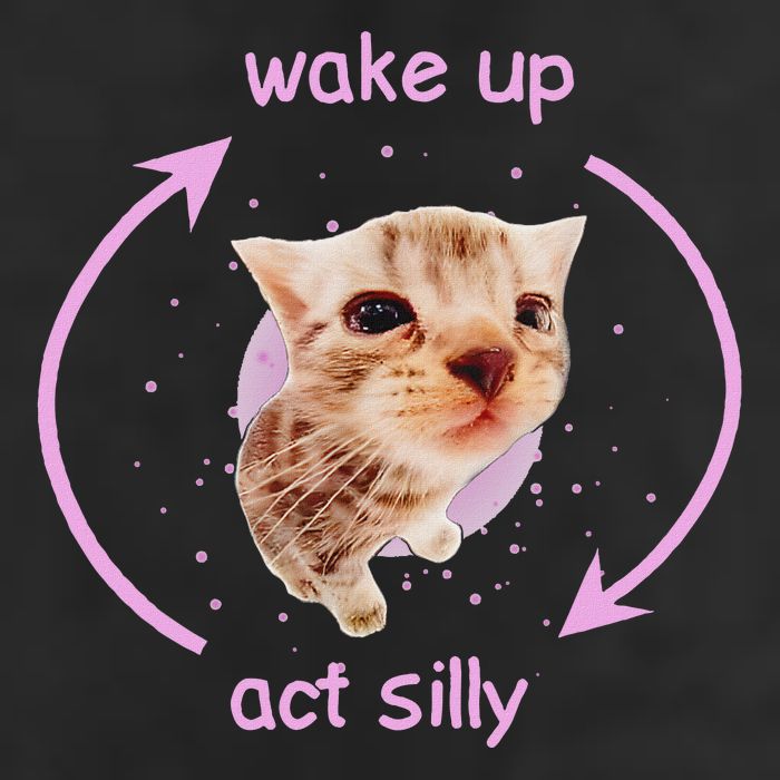 Cats Wake Up Act Silly Cat Meme Certified Freak Funny Golf Towel