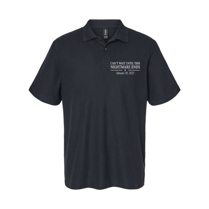 Cant Wait Until This Nightmare Ends January 20 2025 Softstyle Adult Sport Polo