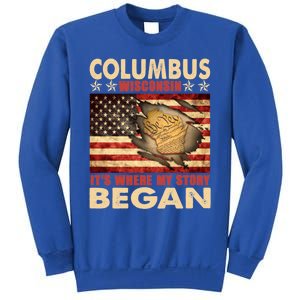 Columbus Wisconsin Usa Flag Independence Day Gift Sweatshirt