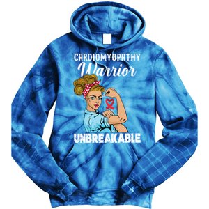 Cardiomyopathy Warrior Unbreakable Gift Tie Dye Hoodie