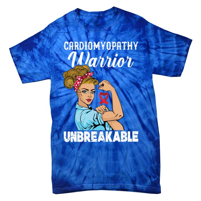 Cardiomyopathy Warrior Unbreakable Gift Tie-Dye T-Shirt