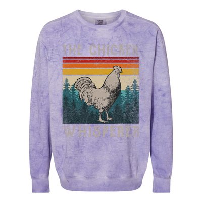 Chicken Whisperer Vintage Retro Chicken Farmer Colorblast Crewneck Sweatshirt