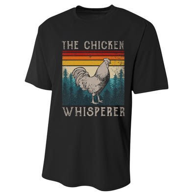 Chicken Whisperer Vintage Retro Chicken Farmer Performance Sprint T-Shirt