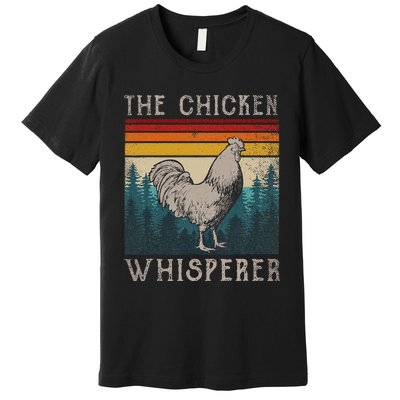 Chicken Whisperer Vintage Retro Chicken Farmer Premium T-Shirt