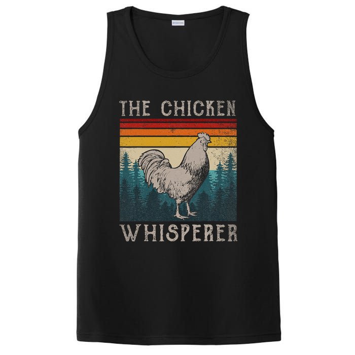 Chicken Whisperer Vintage Retro Chicken Farmer PosiCharge Competitor Tank