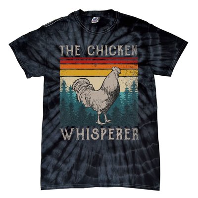 Chicken Whisperer Vintage Retro Chicken Farmer Tie-Dye T-Shirt