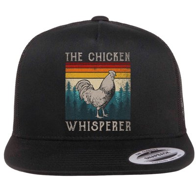 Chicken Whisperer Vintage Retro Chicken Farmer Flatbill Hat