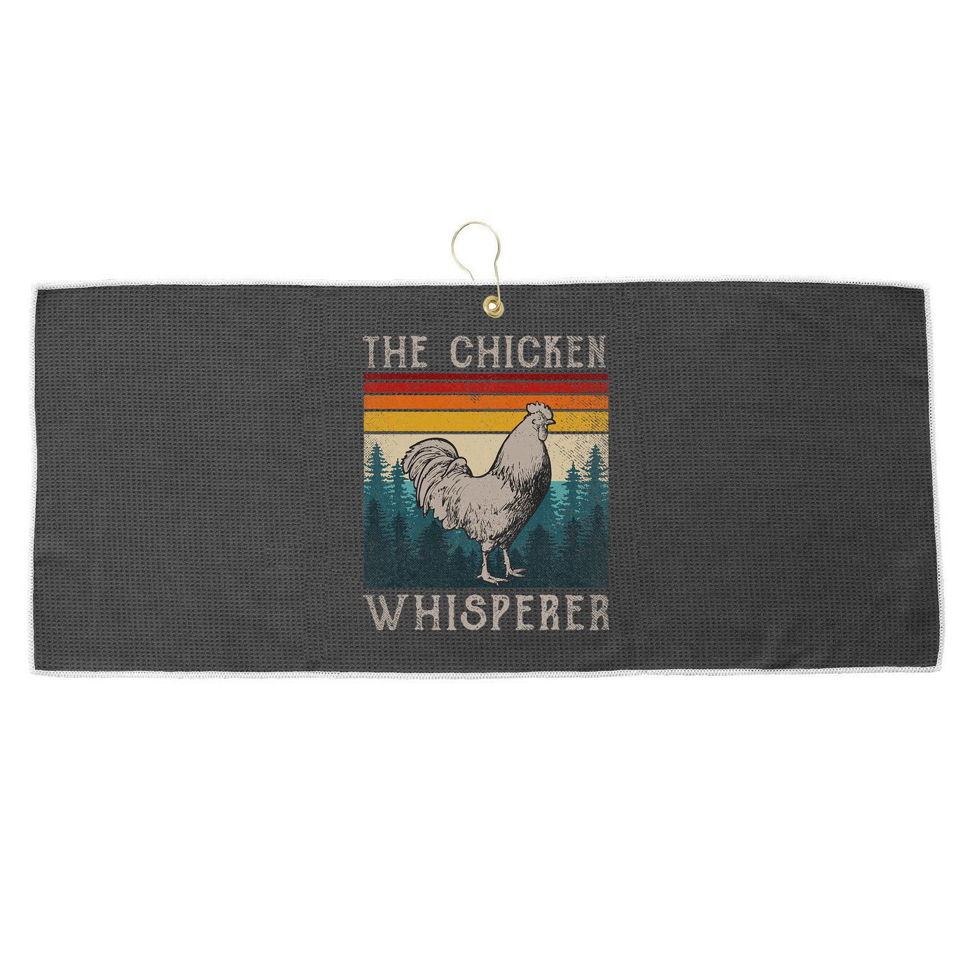 Chicken Whisperer Vintage Retro Chicken Farmer Large Microfiber Waffle Golf Towel