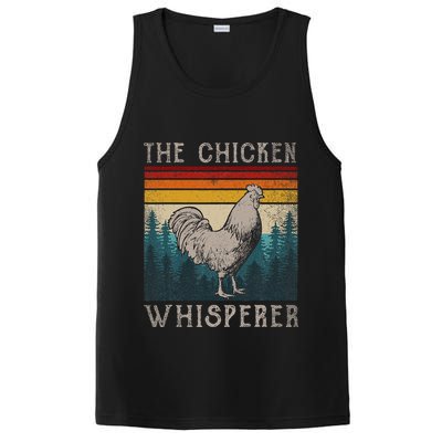 Chicken Whisperer Vintage Retro Chicken Farmer PosiCharge Competitor Tank