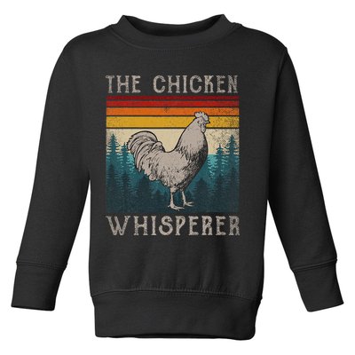 Chicken Whisperer Vintage Retro Chicken Farmer Toddler Sweatshirt