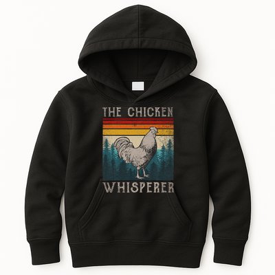 Chicken Whisperer Vintage Retro Chicken Farmer Kids Hoodie